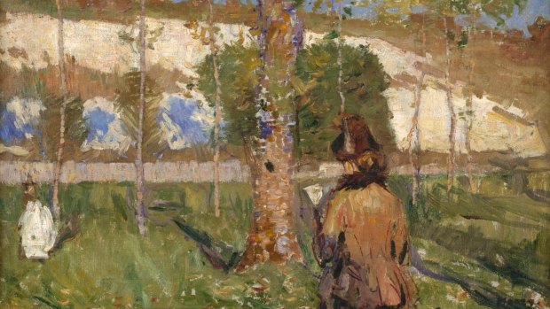 John Peter Russell's <i>Madame Sisley on the banks of the Loing at Moret</i> (1887).