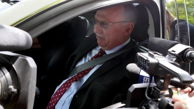 Deputy Premier Jeff Seeney leaves Government House.