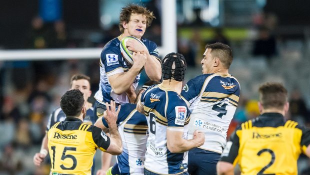 Rising above: James Dargaville has signed a new Brumbies contract.