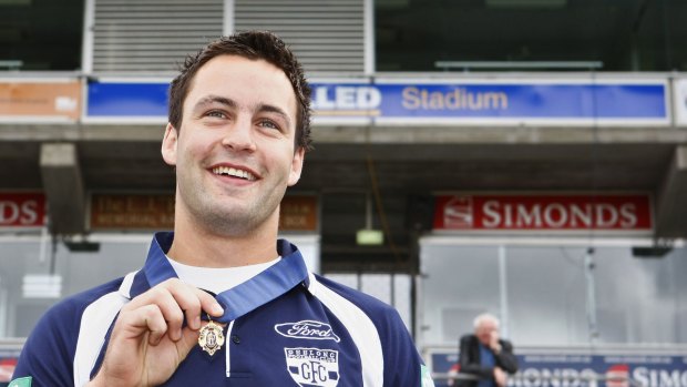 Jimmy Bartel with his Brownlow Medal.