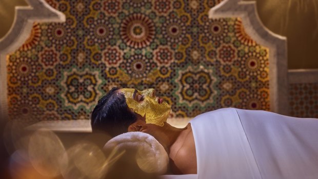 The 24 carat GOLD facial from the Emirate Palace Spa.