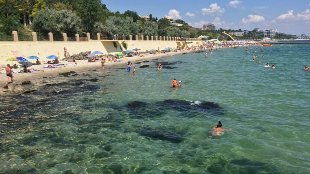 The beach at the seaside city of Odessa in the Ukraine.