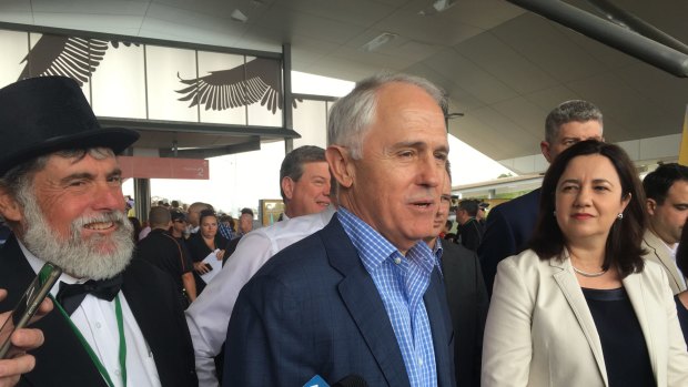 Moreton Bay Mayor Allan Sutherland, Prime Minister Malcolm Turnbull and Premier Annastacia Palaszczuk open the Moreton Bay Rail Link in October 2016.
A report in faulty signal software has still not been released.