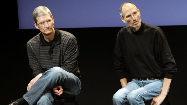 Tim Cook and Steve Jobs in 2010.