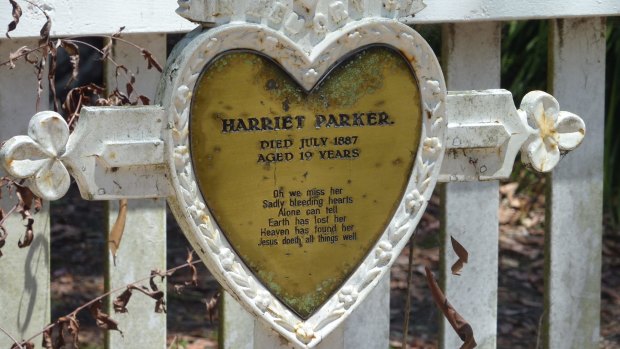 Harriet Parker's lonely grave at Green Patch campground.