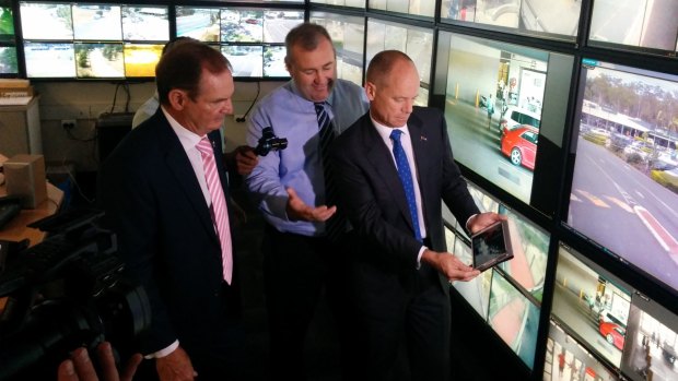 Premier Campbell Newman in Ipswich with Mayor Paul Pisasale. 