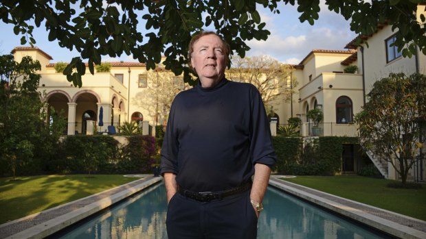 Popular fiction author James Patterson, here at home in Palm Beach, is still as enthusiastic as ever about his craft. 