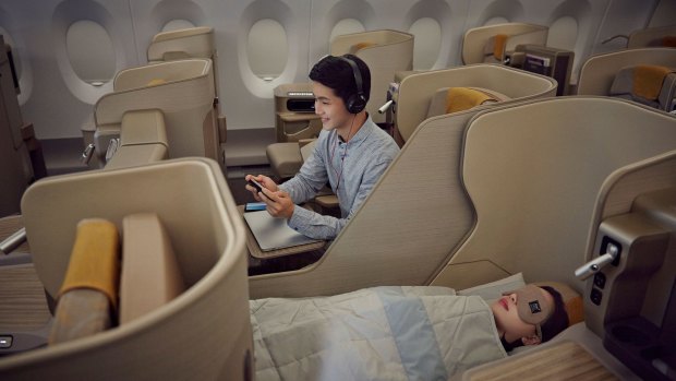 Asiana Airlines Boeing 777 business class.