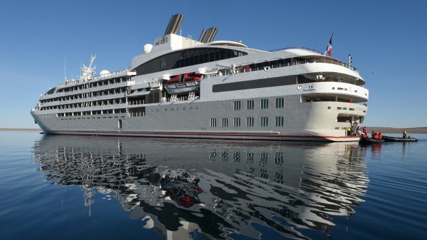 Ponant ship Le Soleal on its Magic of Maluku and Melanesia cruise.