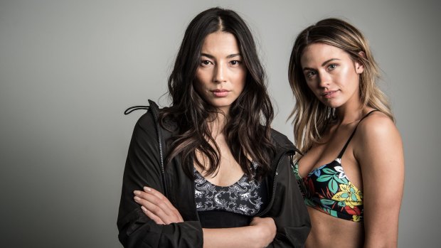 Jessica Gomes and former fellow David Jones ambassador Jesinta Campbell.