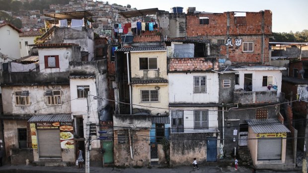 The Mangueira 'favela' community in Rio de Janeiro, Brazil. 