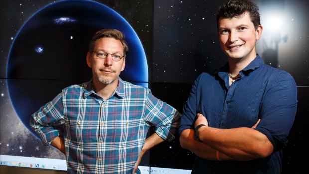 Mike Brown, professor of planetary astronomy, and Konstantin Batygin, assistant professor of planetary science, at the California Institute of Technology.