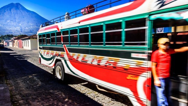 Riding a chicken bus in Central America is a trip like no other. 