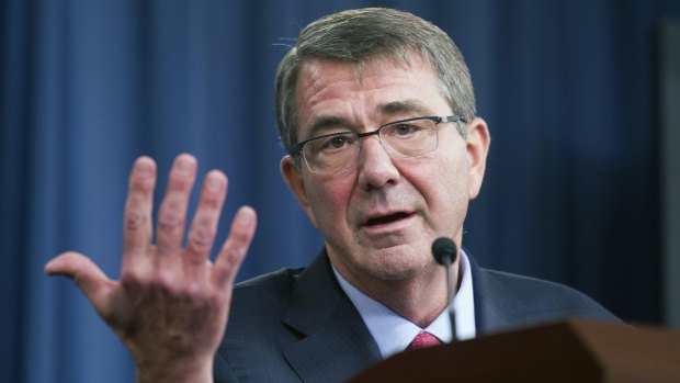 US Defence Secretary Ash Carter at the Pentagon in January. 