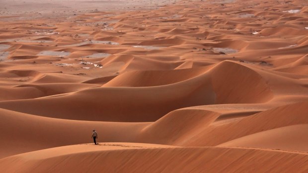 The sand dunes of Rub al Khali in Oman.