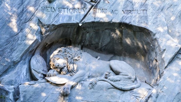 The Dying Lion of Lucerne monument.