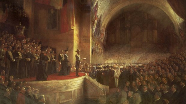 Tom Roberts' The Opening of the first Parliament of the Commonwealth of Australia by HRH Duke of Cornwall and York (later King George V) on May 9, 1901 will feature in the NGA's summer blockbuster exhibition.