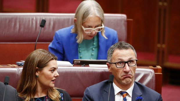 The Greens' Sarah Hanson-Young, Lee Rhiannon and Richard di Natale: set for further division.
