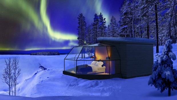 The Northern Lights season in Lapland spans from mid-August until early April, but the night we are booked to stay in an igloo is preceded by days of extreme snow fall and grey skies.