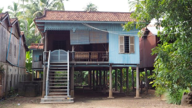 House on stilts, Cambodia River Cruise on the RV Mekong Pandaw.