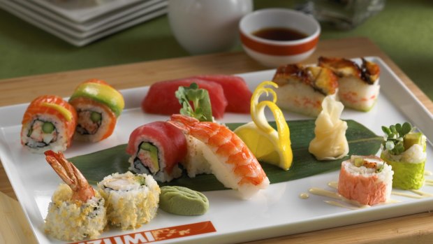 A sushi platter from Izumi restaurant.