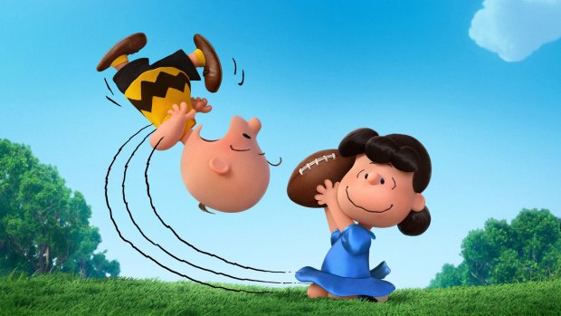 Charlie Brown and Lucy in <i>Snoopy and Charlie Brown: the Peanuts Movie</i>.