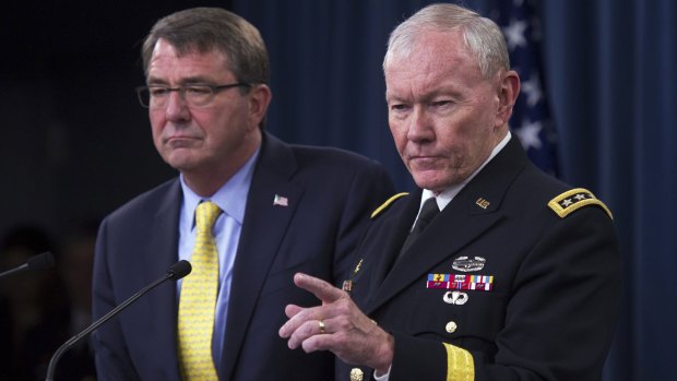 Top US commander General Martin Dempsey (right) has said the "military option" against Iran remains intact.