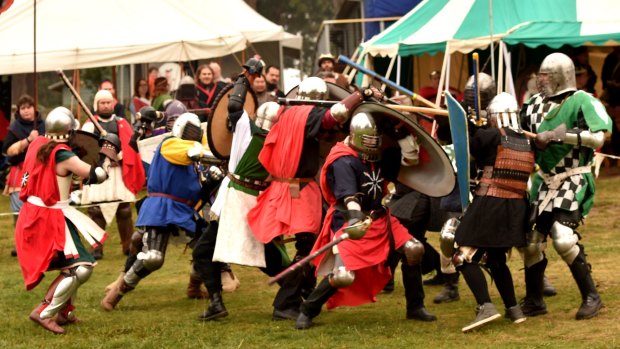 Call to arms: Cut and thrusts on the field of combat at the Rowany Festival.