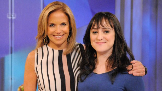 Mara Wilson (R) appears on <i> Katie</i> with Katie Couric in 2013.
