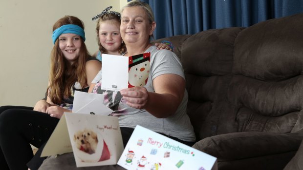 Michelle Mayer and her two daughters, Anna, 15, and Kelsie, 6, have benefited from Canberrans' generosity.
