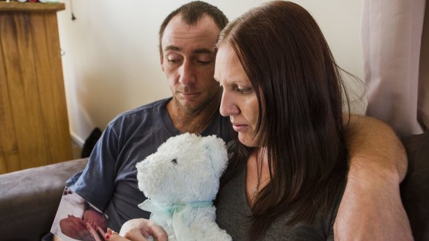 Carmen McGlinn and her partner, Martin Gee, lost their baby Logan eight years ago. 