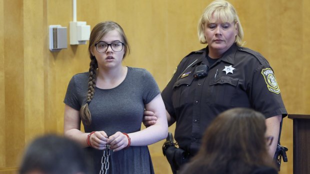 Morgan Geyser is led into the courtroom at Waukesha County Court on Friday.
