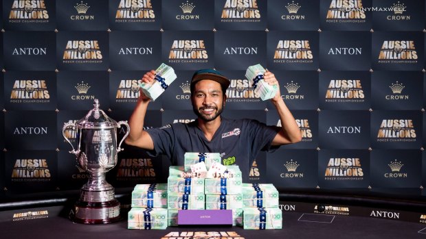 Shurane Vijayaram won $1.6 million at the Aussie Millions Poker Championship.