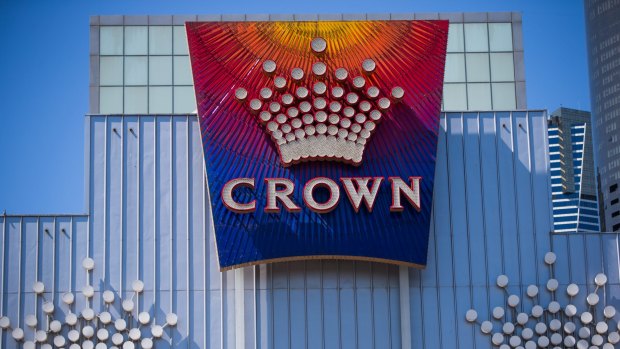Three Crown security staff suffered minor injuries trying to help a man who set himself on fire at the casino, a spokeswoman said. 