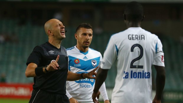 Tough times: A-League referees, including Strebre Delovski, have come in for criticism in recent weeks.