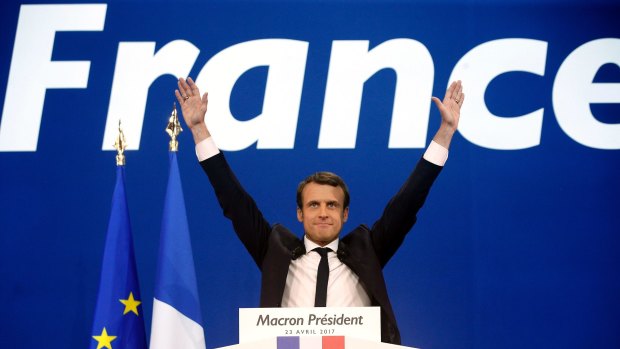 French centrist presidential candidate Emmanuel Macron is ahead in all major polls.