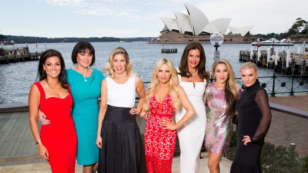 The Real Housewives of Sydney: Nicole O'Neil, Lisa Oldfield, AthenaX Levendi, Melissa Tkautz, Krissy Marsh, Matty Samaei and Victoria Rees.