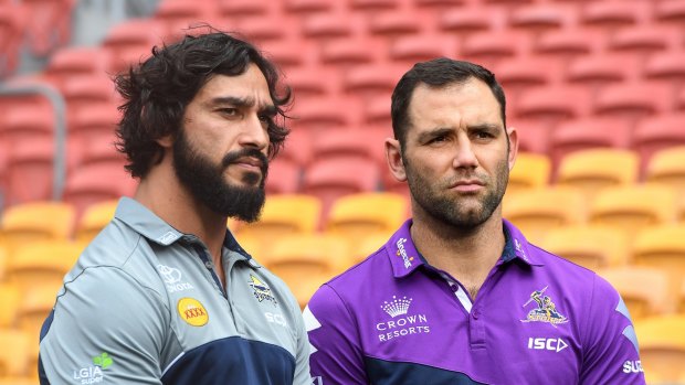 Shocked: Cameron Smith, right, and Johnathan Thurston will play a testimonial match in February.
