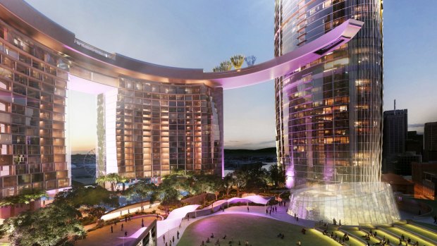 Concept images for the Queens Wharf development in Brisbane.
