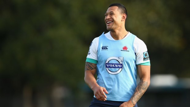 Israel Folau returned to training with some moderate intensity running.