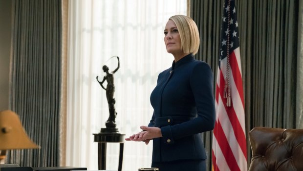 Robin Wright is the embodiment of lethal blonde ambition in the final season of <i>House Of Cards</I>.