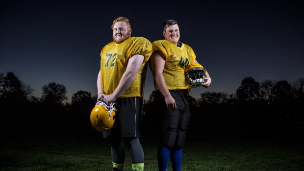 Dale Haskew and Shawn Stewart are in China with the Australian under-19 gridiron team.