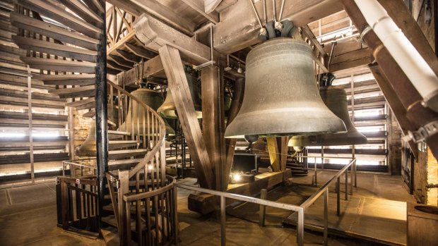 The cathedrals's smallest bell weighs 16 kilograms but the biggest is eight tonnes.