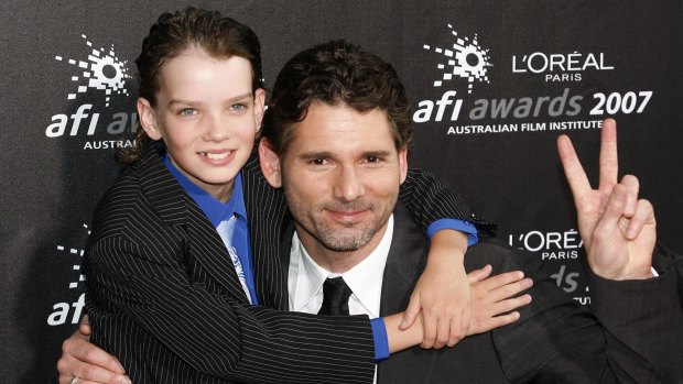 Kodi Smit-McPhee and Eric Bana from the film Romulus, My Father. 