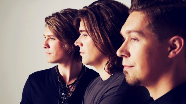 All grown up: The pop band Hanson. 