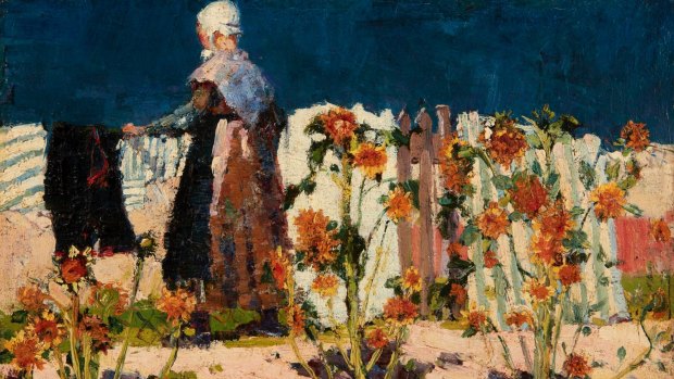 John Russell's Peasant woman with sunflowers from the collection of Allen Hunter and Carmel Dyer.