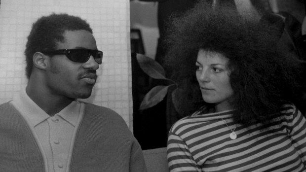 Wendy Saddington and Stevie Wonder. Photo: Philip Morris.