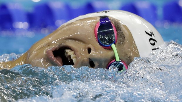 China's Sun Yang competes during a men's 1500m freestyle heat in Rio on Friday morning.