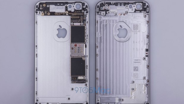 Apple news site 9to5Mac posted these images, supposedly of the new iPhone 6s chassis.