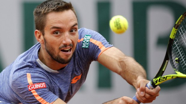 Viktor Troicki suffered a remarkable meltdown following an overrule by umpire Damiano Torella.